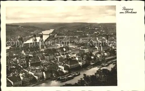Passau Panorama von Oberhaus Kat. Passau