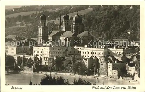 Passau Domblick von Sueden Kat. Passau