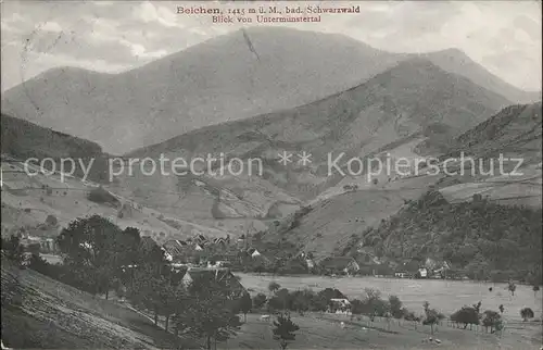 Belchen Baden Blick von Untermuenstertal Kat. Neuenweg