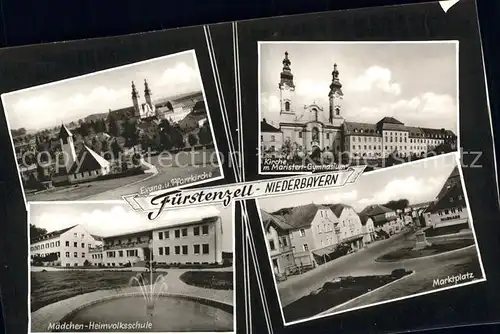 Fuerstenzell Ev Kirche Pfarrkirche Maedchen Heimvolkschule Gymnasium Marktplatz Kat. Fuerstenzell