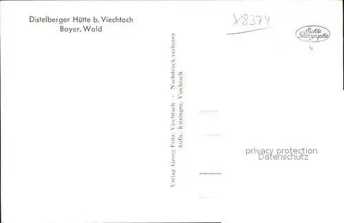 Viechtach Bayerischer Wald Distelberger Huette Kat. Viechtach