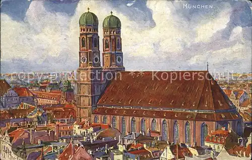 Muenchen Frauenkirche Kuenstlerkarte Kat. Muenchen