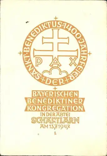 Schaeftlarn 1400 Jahrfeier der Bayr Benediktiner Kongregation Kat. Schaeftlarn