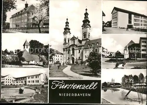 Fuerstenzell Krankenhaus Ev Kirche Heimvolkschule Pfarrkirche Schwimmbad Kat. Fuerstenzell