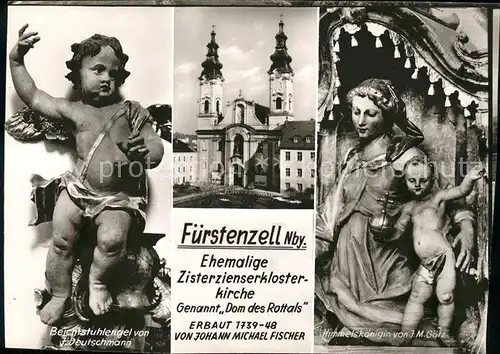 Fuerstenzell Pfarrkirche Beichtstuhlengel Himmelskoenigin Kat. Fuerstenzell