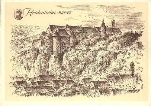 Heidenheim Brenz Schloss Illustration / Heidenheim an der Brenz /Heidenheim LKR