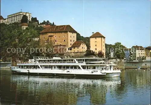 Passau Veste Ober und Niederhaus mit MS Rakoczi Kat. Passau