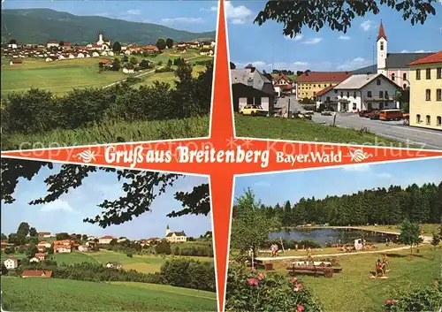 Breitenberg Niederbayern Panorama Dorfpartie Teich / Breitenberg /Passau LKR