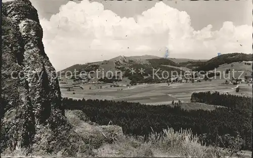 Gersfeld Rhoen Blick auf Pferdskopf und Wasserkuppe Kat. Gersfeld (Rhoen)