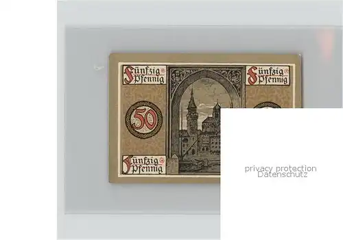 Passau 50 Pfennig Schein Kriegsgeld Kat. Passau