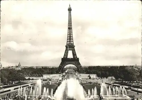 Eiffelturm La Tour Eiffel Paris Jets d eau de Chaillot  Kat. Paris