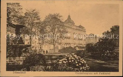 Duesseldorf Corneluiusplatz mit Parkhotel Kat. Duesseldorf