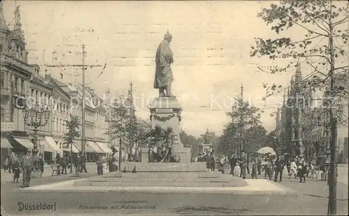 Duesseldorf Alleestrasse mit Moltkedenkmal Kat. Duesseldorf