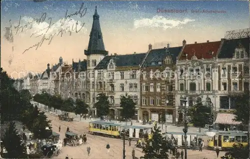 Duesseldorf Graf Adolf Strasse Strassenbahnen Kat. Duesseldorf