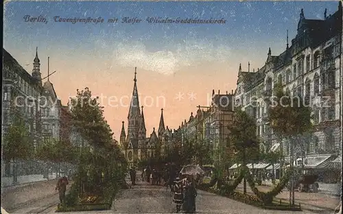 Berlin Tauenzienstrasse mit Kaiser Wilhelm Gedaechtniskirche Kat. Berlin
