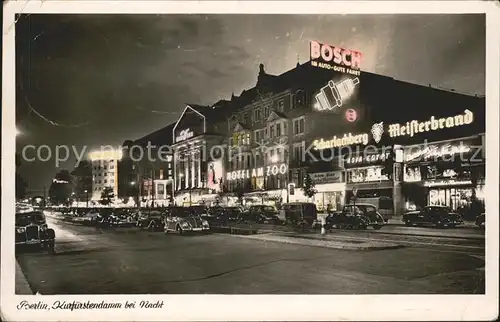 Berlin Kurfuerstendamm bei Nacht Kat. Berlin