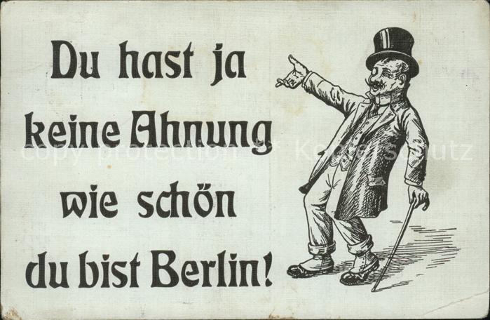 Berlin Schoenes Berlin Karikatur Kat Berlin Nr Hf Oldthing Ansichtskarten Berlin
