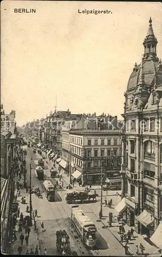 Berlin Leipzigerstrasse Strassenbahnen Kat. Berlin