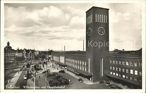 Duesseldorf Wilhelmplatz mit Hauptbahnhof Kat. Duesseldorf