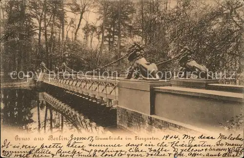 Berlin Loewenbruecke im Tiergarten Kat. Berlin