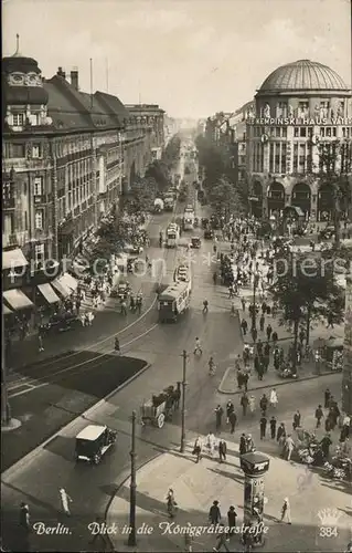 Berlin Blick in die Koeniggraetzer Strasse Kat. Berlin