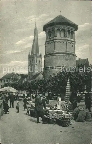 Duesseldorf Schlossturm und Lambertuskirche Kat. Duesseldorf