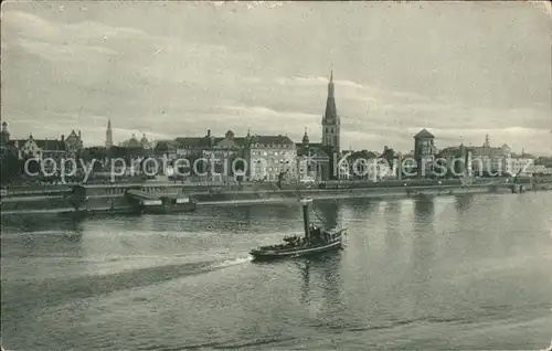 Duesseldorf Rheinufer Dampfer Kat. Duesseldorf