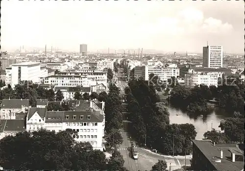 Duesseldorf Graf Adolf Platz mit Schwanenspiegel Kat. Duesseldorf