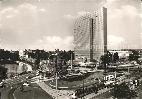 Duesseldorf Jan Wellem Platz mit Thyssen Haus Kat. Duesseldorf