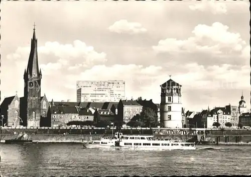 Duesseldorf Rheinpartie Altstadt Schlossturm St Lamberti Thyssenhaus Kat. Duesseldorf