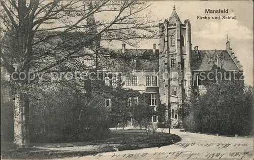 Mansfeld Suedharz Kirche und Schloss Kat. Mansfeld Suedharz