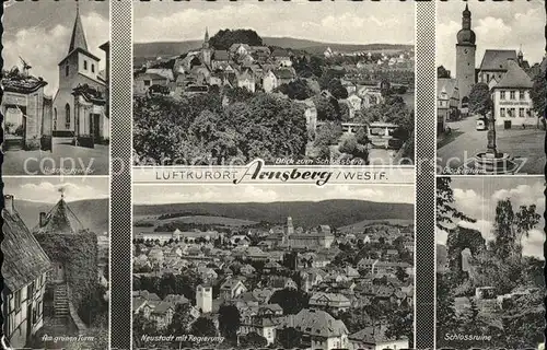 Arnsberg Westfalen Glockenturm Schlossruine Hirschberger Tor / Arnsberg /Hochsauerlandkreis LKR