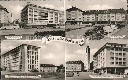 Solingen Entenpark Dreieck Haus d. Jugend Stadtkirche Kat. Solingen