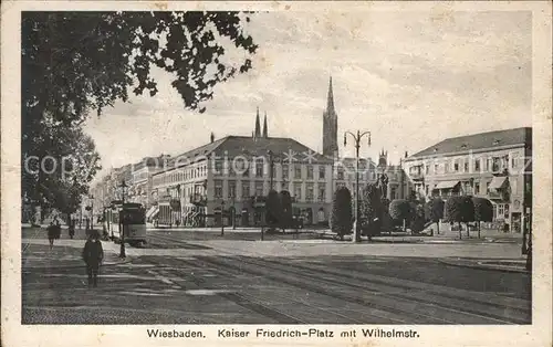 Wiesbaden Kaiser Friedrich Platz Wilhelmstr. Kat. Wiesbaden