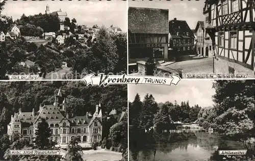 Kronberg Taunus Schillerweiher Fachwerkhaus Schloss Friedrichshof Kat. Kronberg im Taunus