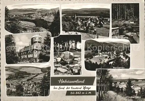 Altastenberg Hochsauerland Nordenau Ruhrquelle Astenturm Winterberg Zueschen Kat. Winterberg