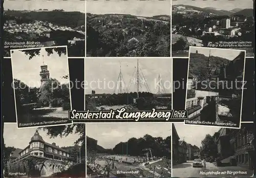 Langenberg Rheinland Bismarckturm Buergerhaus Hordthaus Kat. Velbert