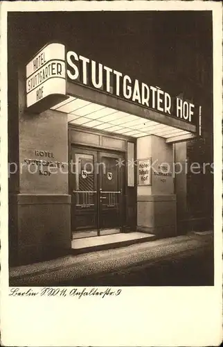 Berlin Stuttgarter Hof Hotel Hermann Weinreich Kat. Berlin
