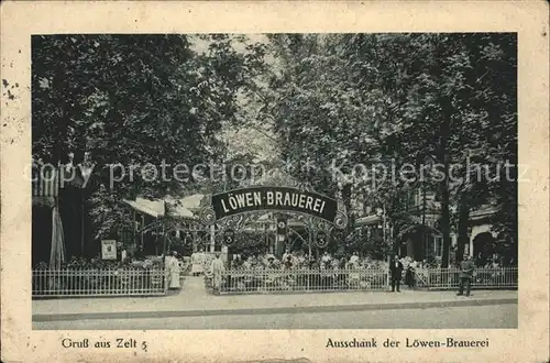 Berlin Ausschank Loewen Brauerei Biergarten Kat. Berlin