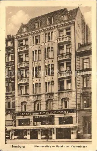 Hamburg Kirchenallee Hotel zum Kronprinzen Kat. Hamburg