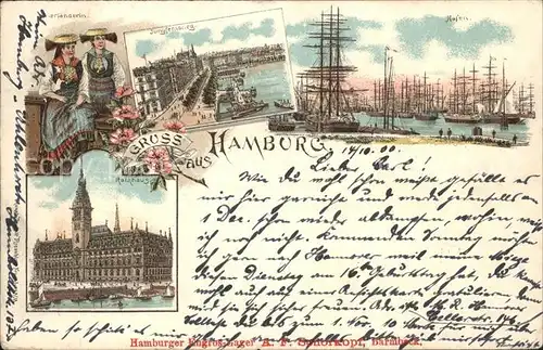 Hamburg Jungfernstieg Hafen  Kat. Hamburg