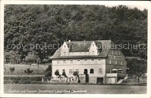 Langscheid Sorpesee Gasthaus Pension Sorpehaus  Kat. Sundern (Sauerland)