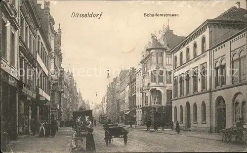 Duesseldorf Schadowstrasse Pferdewagen Kat. Duesseldorf