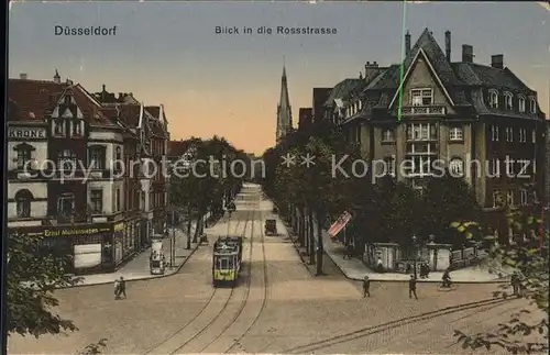 Duesseldorf Rossstrasse Strassenbahn Kat. Duesseldorf