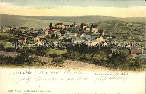 Daun Eifel Panorama vom Wehrbuesch gesehen Kat. Daun