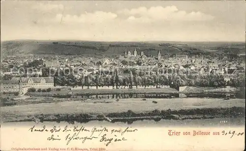Trier Panorama vom Bellevue aus Kat. Trier