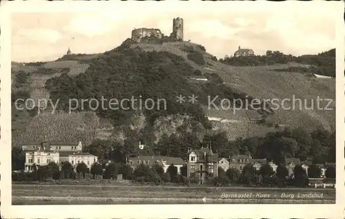 Bernkastel Kues Panorama mit Burg Landshut Kat. Bernkastel Kues