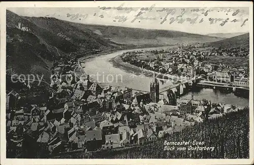 Bernkastel Kues Mosel Panorama mit Bruecke Kat. Bernkastel Kues