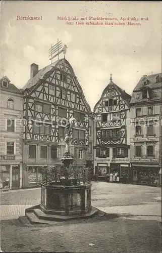 Bernkastel Kues Marktplatz Fachwerk Brunnen Kat. Bernkastel Kues