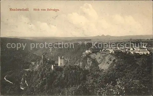 Manderscheid Eifel Blick vom Belvedere / Manderscheid /Bernkastel-Wittlich LKR